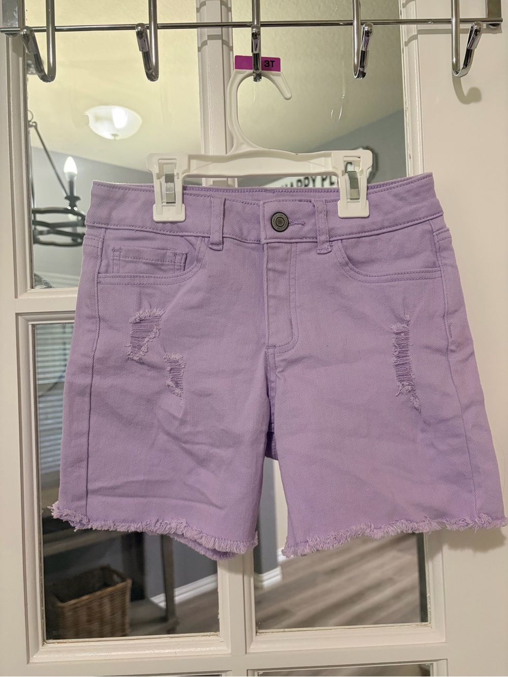 Lilac Girls' Distressed Denim Shorts - Brand Unknown
